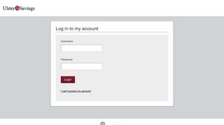 Log in to my account - Ulster Savings Bank
