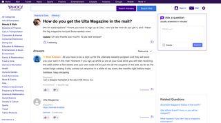 How do you get the Ulta Magazine in the mail? | Yahoo Answers