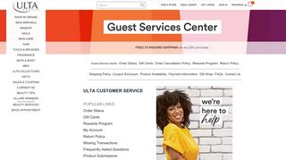 Ulta Customer Service Menu | Ulta Beauty