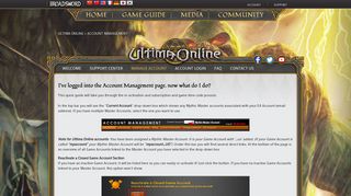 Account Management – Ultima Online
