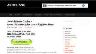 Join Ultimate Cycler - www.ultimatecycler.com - Register Here ...