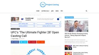 UFC's 'The Ultimate Fighter 28' Open Casting Call - Project Casting