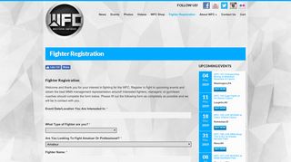 Fighter Registration - World Fighting Championships