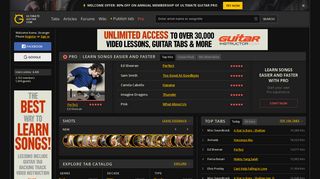 ULTIMATE GUITAR TABS - 1,100,000 songs catalog with free ...