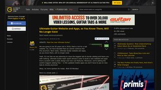 Ultimate Guitar Website and Apps, as You Know Them, Will No ...