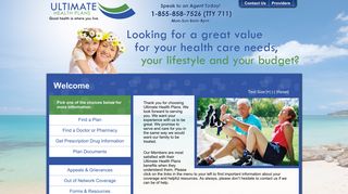 Ultimate Health Plans Member Homepage