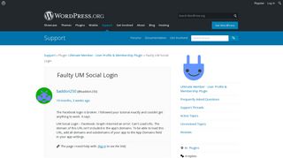 Faulty UM Social Login | WordPress.org