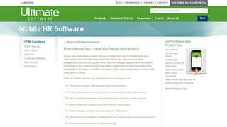 UltiPro Mobile HR Software - Access Anytime From ... - Ultimate Software