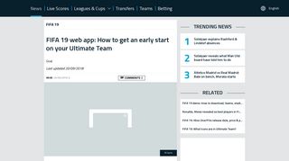 FIFA 19 web app: How to get an early start on your Ultimate Team ...