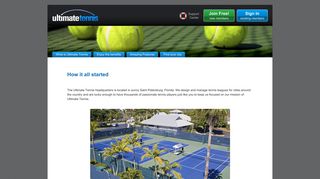 Our Story - Ultimate Tennis - The Premier Flex Tennis League