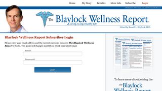 The Blaylock Wellness Report - Login