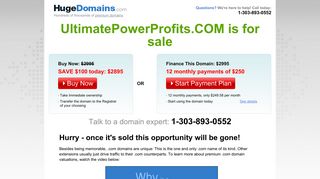HugeDomains.com - UltimatePowerProfits.COM is for sale (Ultimate ...