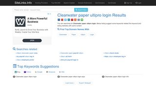 Clearwater paper ultipro login Results For Websites Listing