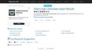 Ultipro login clearwater paper Results For Websites Listing