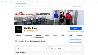 Working at Safelite Group: 1,472 Reviews | Indeed.com
