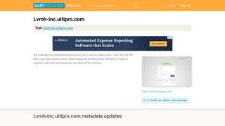 Lvmh Inc Ulti Pro (Lvmh-inc.ultipro.com) - UltiPro - Easycounter