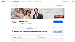 Working as a Manager On Duty at Mattress Firm: Employee Reviews ...