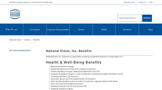 National Vision, Inc. Benefits Package for Associates
