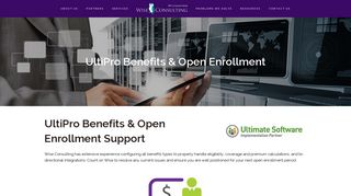 UltiPro Benefits & Open Enrollment – Wise Consulting