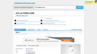 e21.ultipro.com at Website Informer. UltiPro. Visit E 21 Ulti Pro.