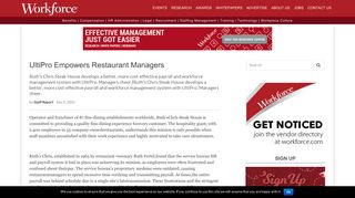 UltiPro Empowers Restaurant Managers - Workforce