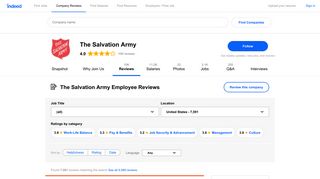 Working at The Salvation Army: 7,545 Reviews | Indeed.com