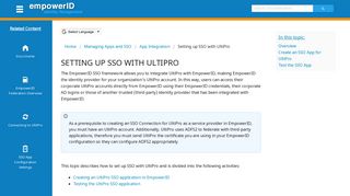 Setting up SSO with UltiPro