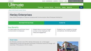 Henley Enterprises - Ultimate Software