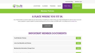 Youfit Health Clubs | Member Policies
