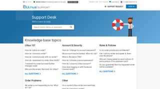Customer Support Desk | Ultius