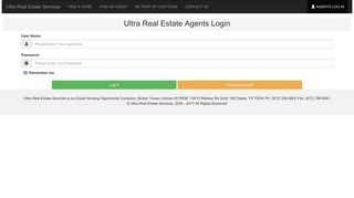 Ultra Agents Login - Ultra Real Estate Services
