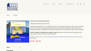 UltraKey Online School Subscription - Bytes of Learning