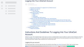 Logging Into Your UltraCart Account - UltraCart Documentation - docs ...