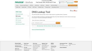 DNS Lookup Tool | UltraTools