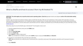 What is UltraFlix and how to access it from my 4K Android TV. | Sony ...