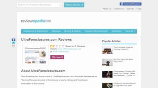 UltraForeclosures.com Reviews - Legit or Scam? - Reviewopedia