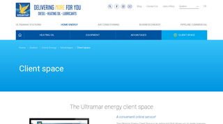 Client Space benefits | Ultramar Energy