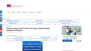 Ultramar MasterCard Credit Card Login | National Bank MasterCard ...