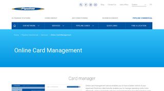 Online card management - Pipeline | Ultramar