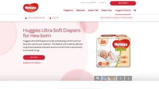 Buy the Ultra Soft Dry Diapers For New Baby on Huggies.co.in