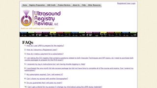 FAQS - Ultrasound Registry Review