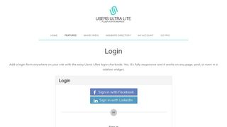 Login | Users ULTRA - Users Ultra PRO