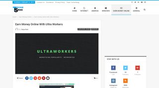 Earn money online with Ultra Workers - TechieSwag