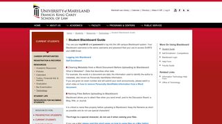 Maryland Carey Law | Student Blackboard Guide