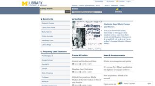 Homepage | U-M Library