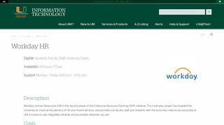 Workday HR - University of Miami Information Technology