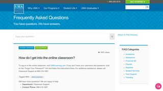 How do I get into the online classroom? - Ultimate Medical Academy