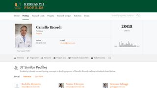 Camillo Ricordi – Similar Profiles — University of Miami's Research ...