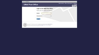 UMail Post Office - Login