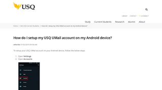 How do I setup my USQ UMail account on my Android device?: Ask ...